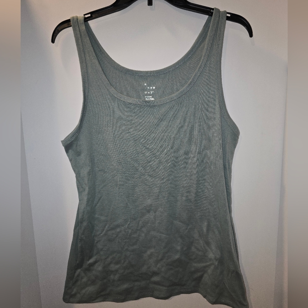 a new day Olive Sage Scoop Neck Tank Top